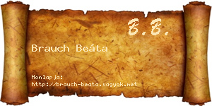 Brauch Beáta névjegykártya